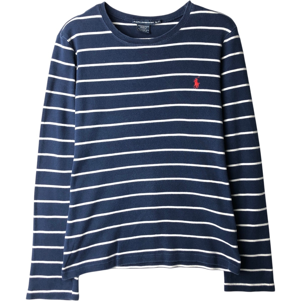古着 ラルフローレン Ralph Lauren RALPH LAUREN SPORT ボーダー柄 ロングTシャツ ロンT レディースXL相当/eaa639358