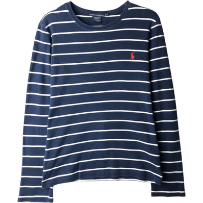 古着 ラルフローレン Ralph Lauren RALPH LAUREN SPORT ボーダー柄 ロングTシャツ ロンT レディースXL相当/eaa639358