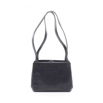 シャネル CHANEL ココマーク ショルダーバッグ バッグ キャビアスキン(グレインドカーフ) レディース ブラック系 【中古】