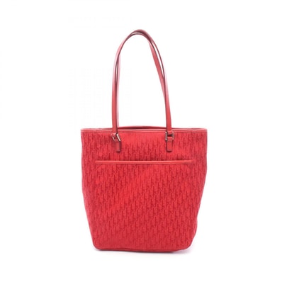 ディオール Dior トロッター トートバッグ バッグ キャンバス レザー レディース レッド系 【中古】