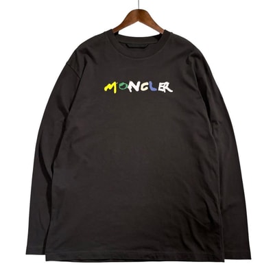 MONCLER モンクレール ロゴワッペン ブラック コットン スウェット I2-00067 【中古】