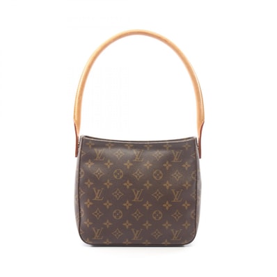 ルイ・ヴィトン LOUIS VUITTON ルーピングMM ショルダーバッグ バッグ PVCコーティングキャンバス レザー モノグラム レディース ブラウン系 M51146 【中古】