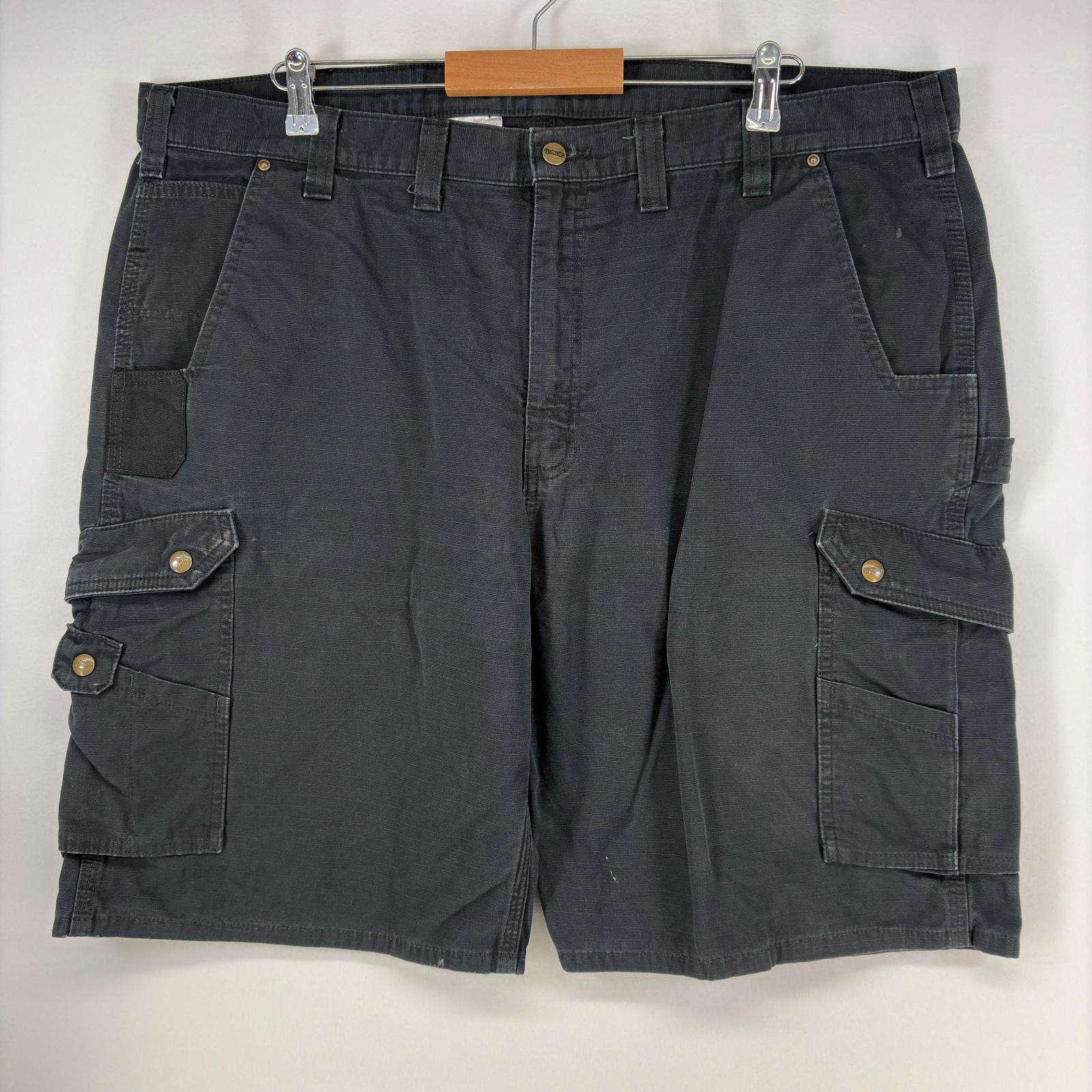 古着 カーハート Carhartt ショートパンツ ワーク ペインター リップストップ ハーフパンツ 大きいサイズ 44 ブラック メンズ