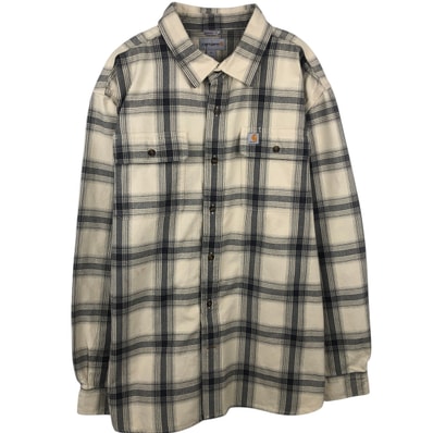 古着 カーハート Carhartt ORIGINAL FIT 長袖 フランネルチェックシャツ メンズXL相当/eaa647233