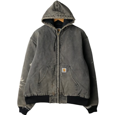 古着 カーハート Carhartt アクティブジャケット ダックフルジップパーカー メンズL相当/evb034127