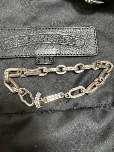 Chrome Hearts Paper E Chain Bracelet "Silver"