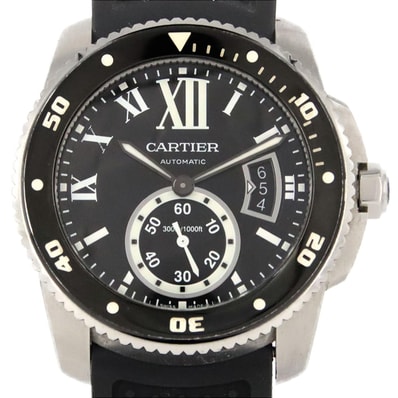 【ノーメンテナンス還元価格】カルティエ カリブル・ドゥ・カルティエ ダイバー W7100056 SS 自動巻