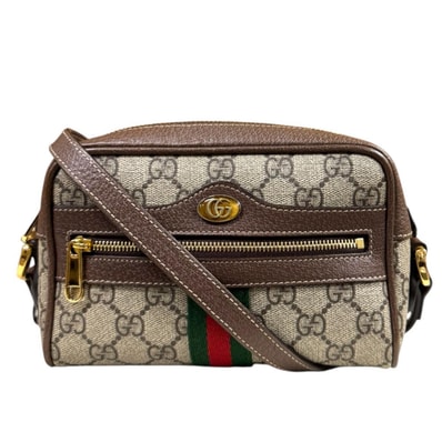 グッチ ミニバッグ オフィディア ショルダーバッグ GGスプリームキャンバス 517350 ベージュ レディース GUCCI 中古