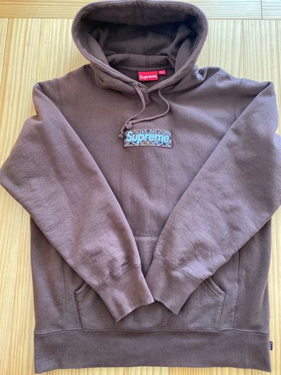 Supreme Bandana Box Logo Hooded Sweatshirt "Brown"