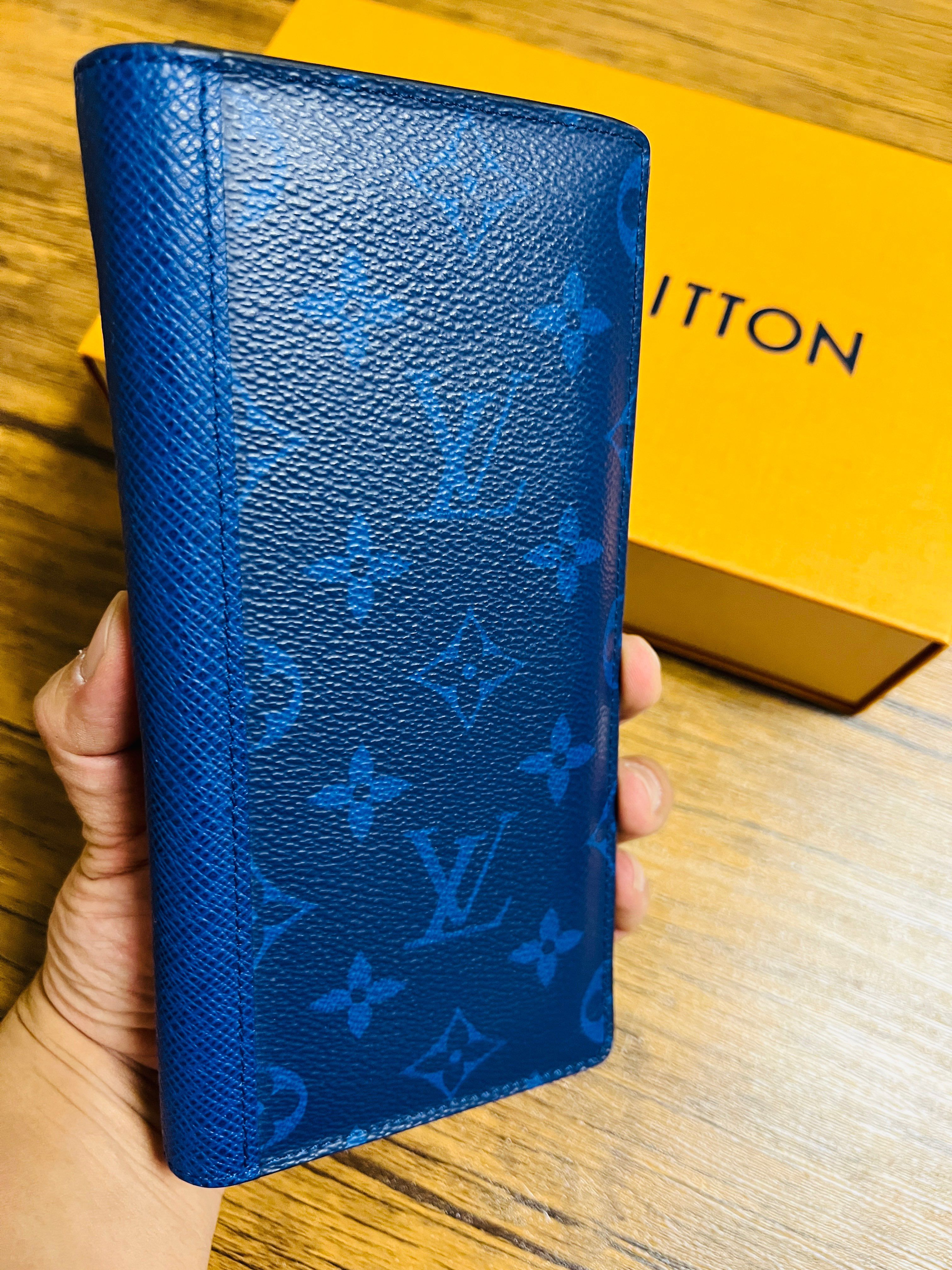 Louis Vuitton Brazza Wallet Taigarama "Cobalt"