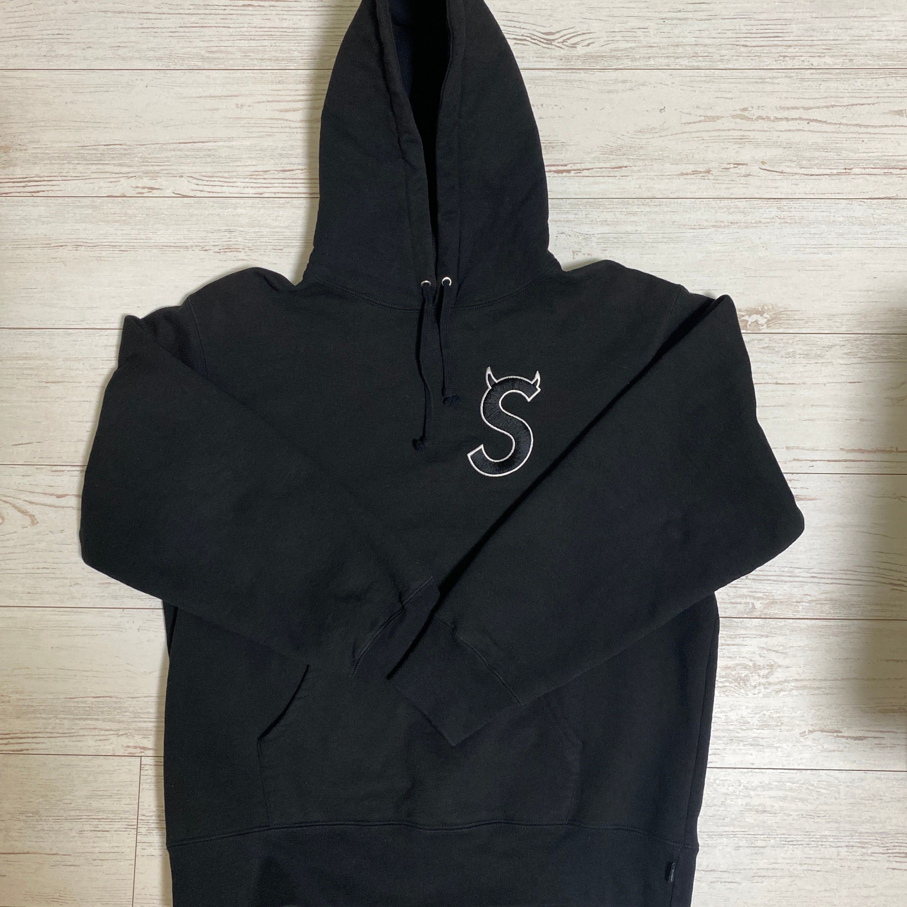 Supreme S Logo Hooded Sweatshirt "Black" (22FW)