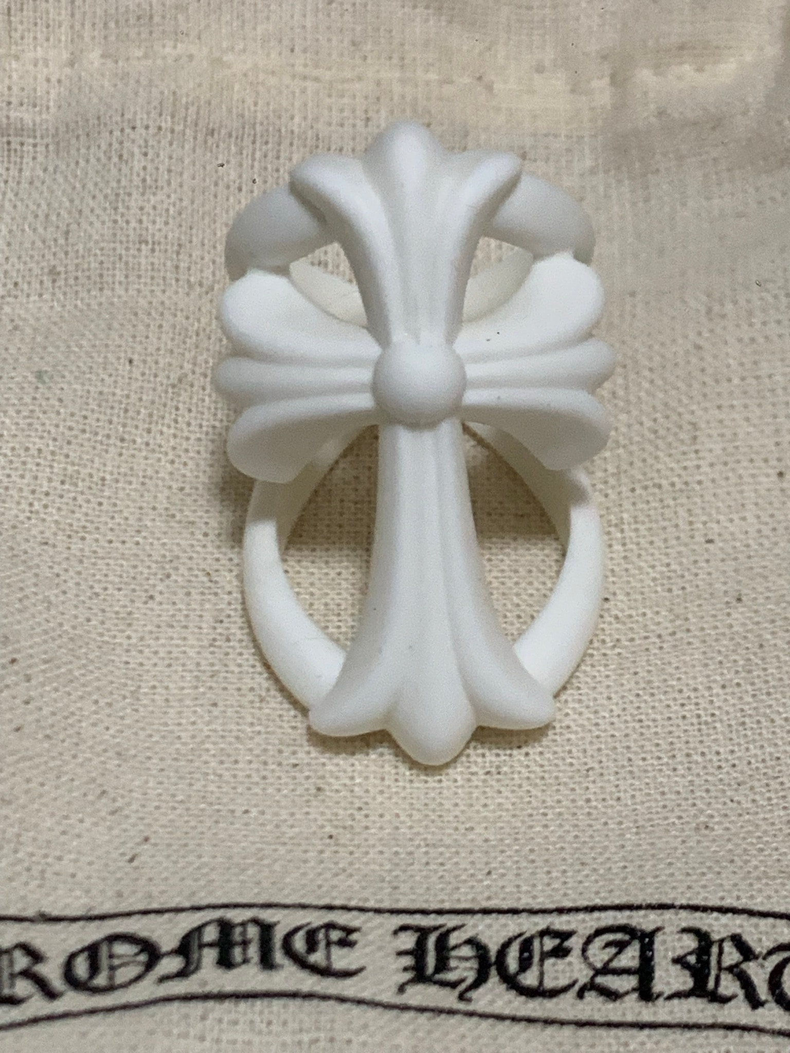 Chrome Hearts Infinity CH Cross Rubber Ring "White"