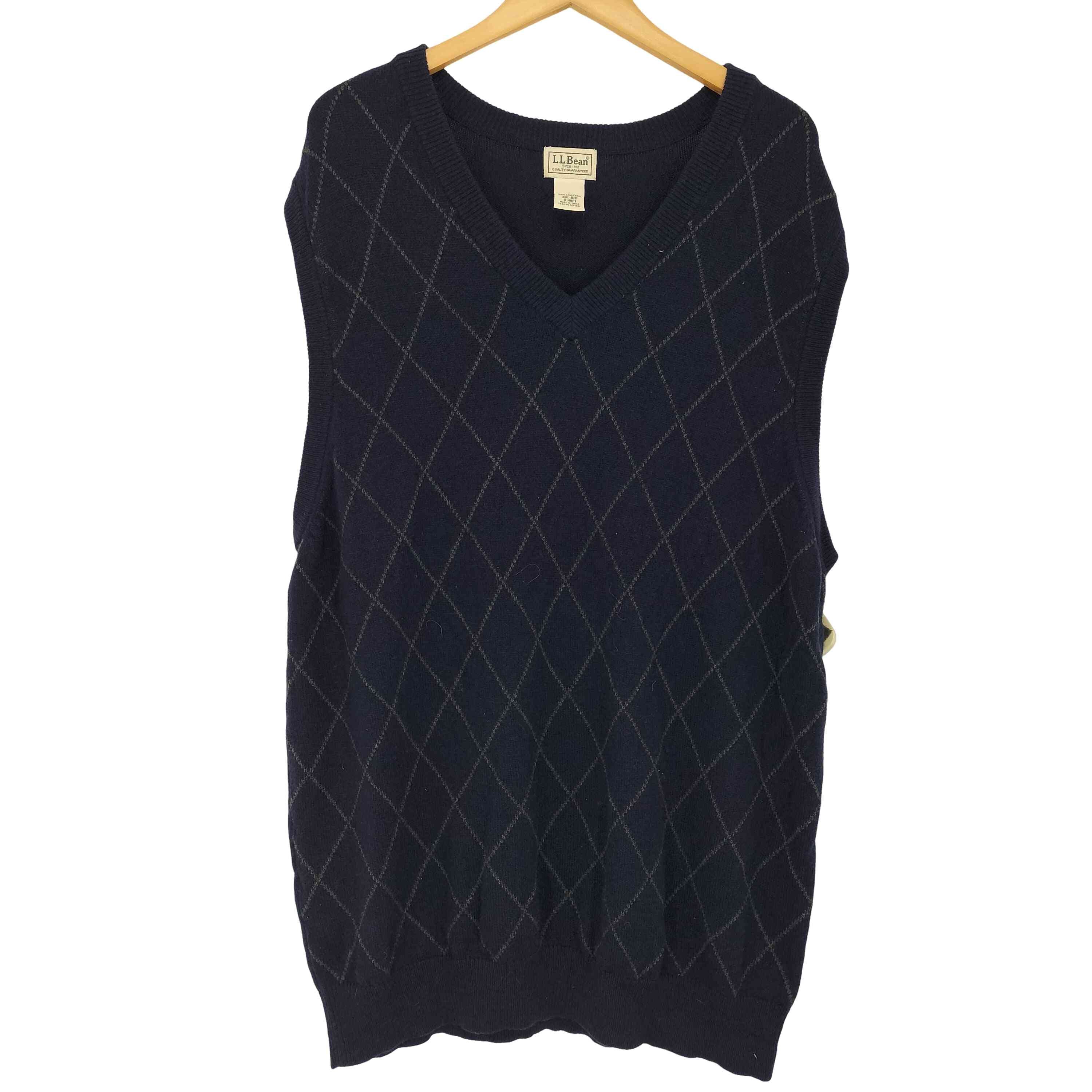 ダイヤチェック ウールニットベスト【1140398267674】