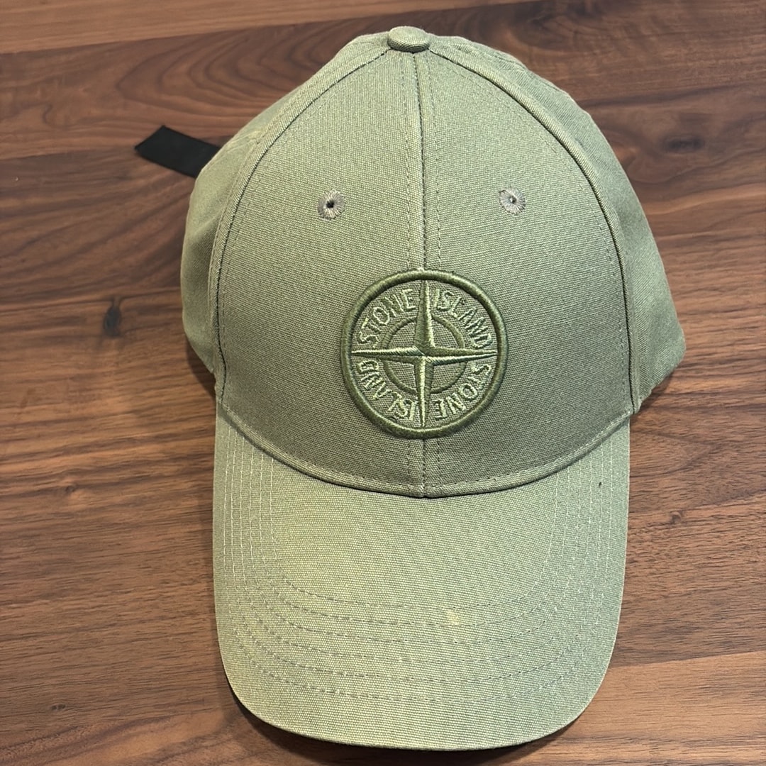 Stone Island Cotton Baseball Cap "Green"