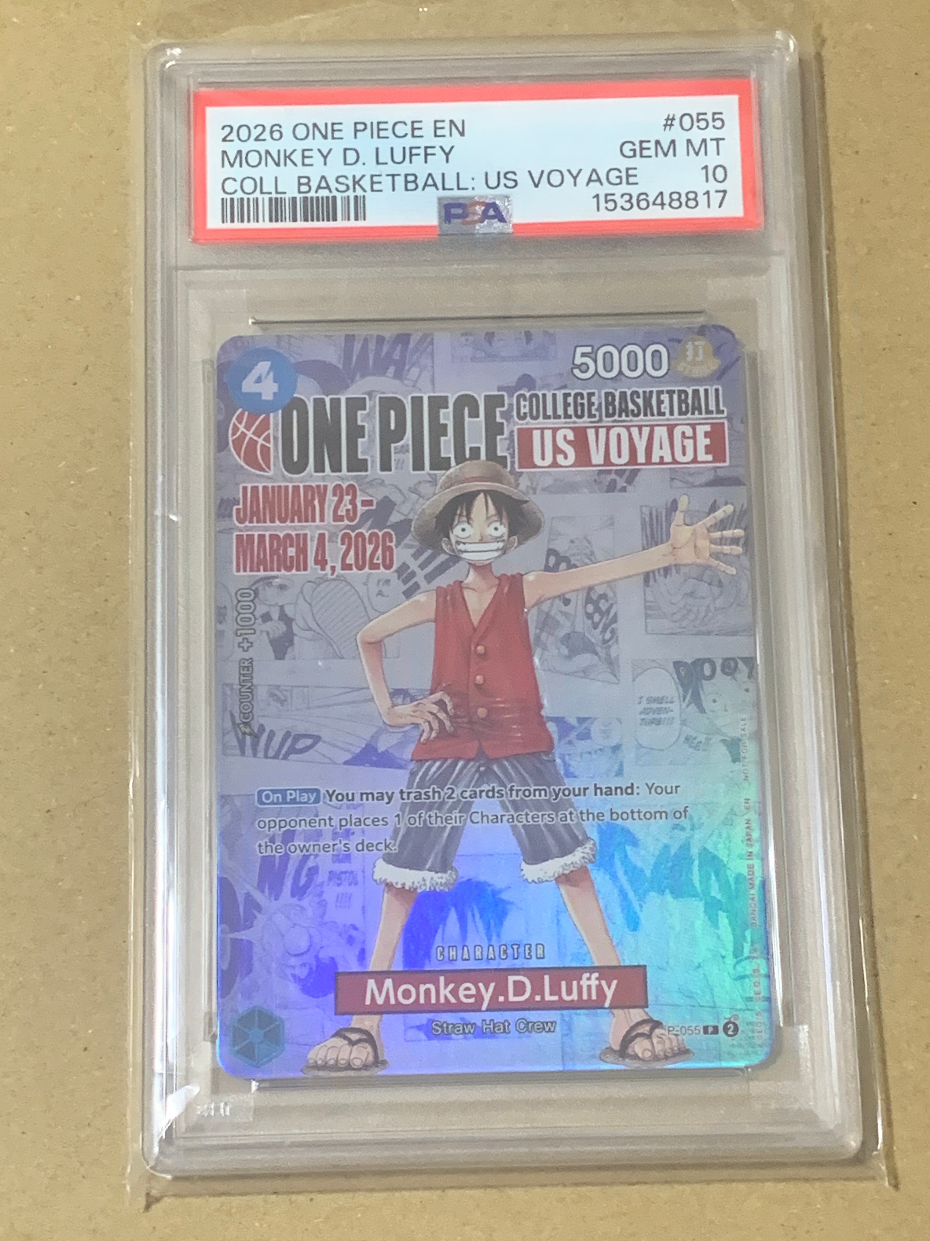 PSA10】モンキー・D・ルフィ：P (開封済) [P-055]【英語版