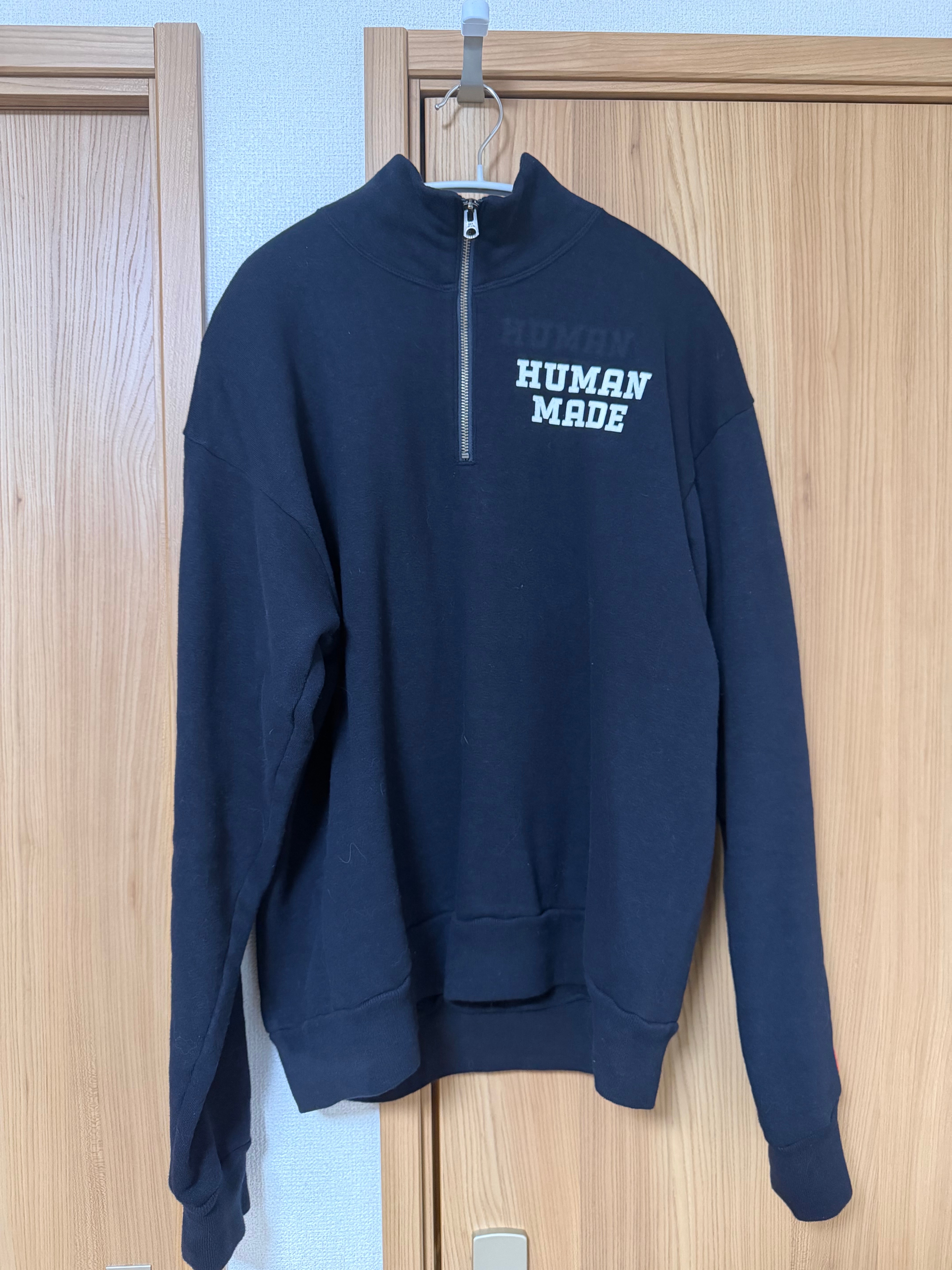 HUMAN MADE Half-Zip Sweatshirt "Navy"