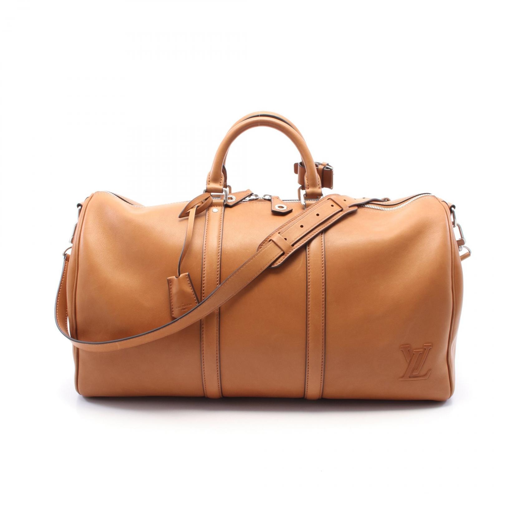 ルイ・ヴィトン LOUIS VUITTON キーポル バンドリエール50 ボストンバッグ バッグ レザー メンズ ブラウン系 タン M21346 【中古】