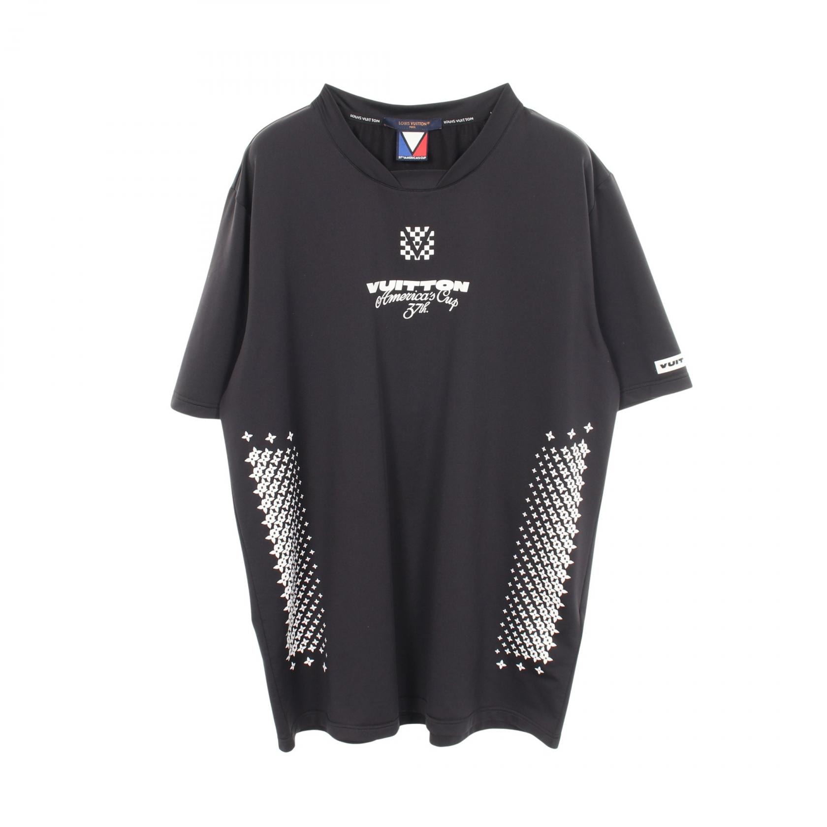 ルイ・ヴィトン LOUIS VUITTON 37th AMERICA'S CUP アメリカズカップ テクニカルパフォーマンス 半袖Tシャツ 衣料品 トップス ポリエステル メンズ ブラック系 / ホワイト系 RM242MH NFF HRY58W 【中古】