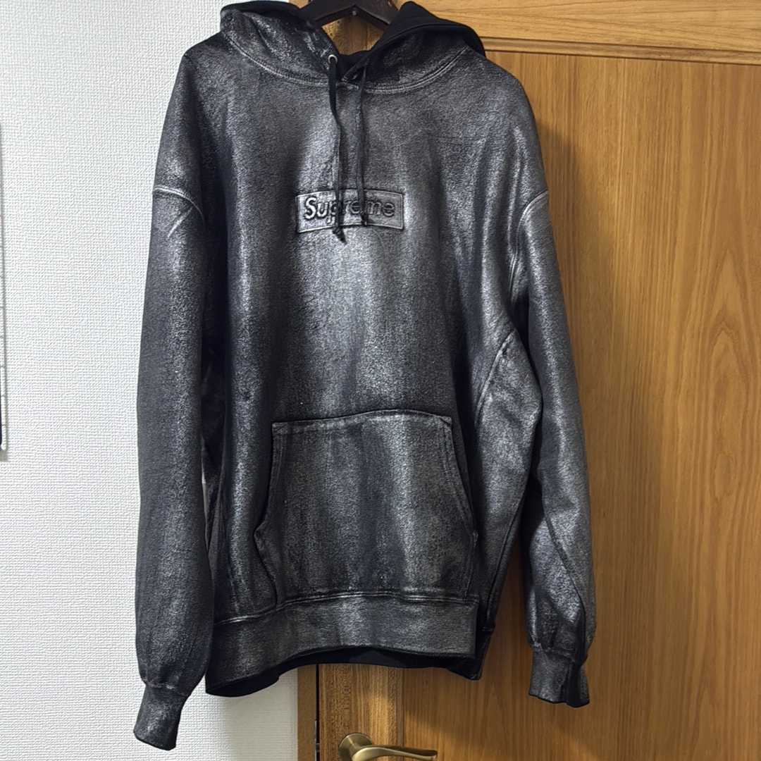 Supreme x MM6 Maison Margiela Foil Box Logo Hooded Sweatshirt "Black"