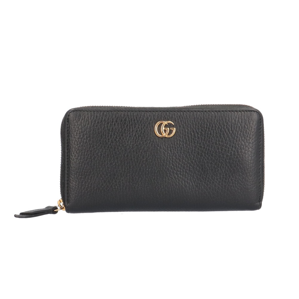 グッチ ジップアラウンドウォレット GGマーモント 長財布 レザー 456117 レディース GUCCI  中古