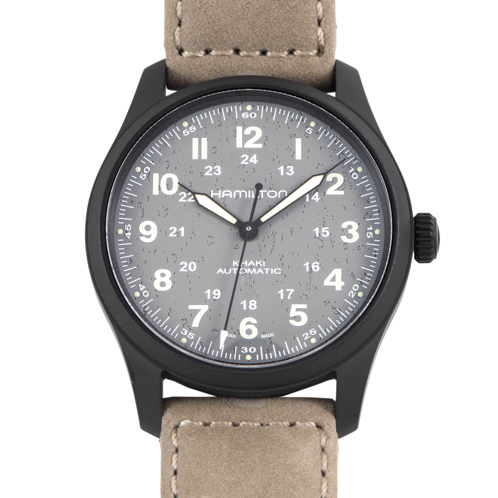 【新品】HAMILTON ハミルトン 保証書2026年 カーキ フィールド チタニウム H70215880 チタン【中古】