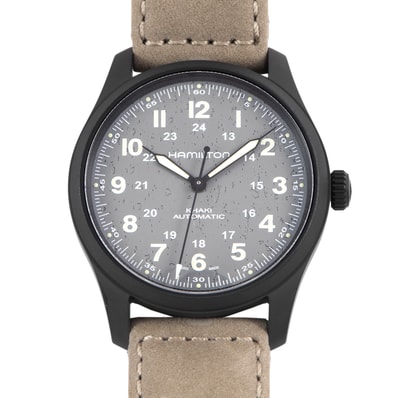 【新品】HAMILTON ハミルトン 保証書2026年 カーキ フィールド チタニウム H70215880 チタン【中古】