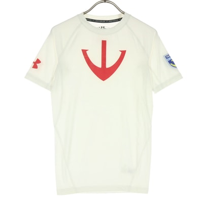 美品 UNDER ARMOUR アンダーアーマー 両面プリント 半袖 Tシャツ MD ホワイト スポーツウェア 外袋付属