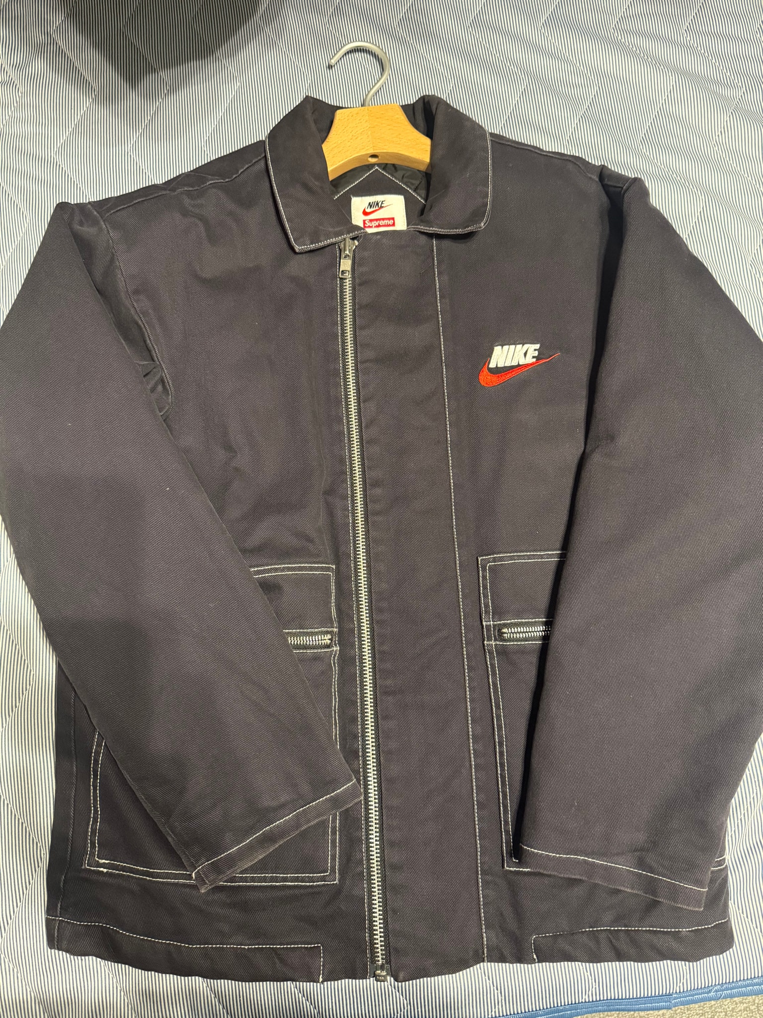 Supreme x Nike Double Zip Work Jacket "Black"