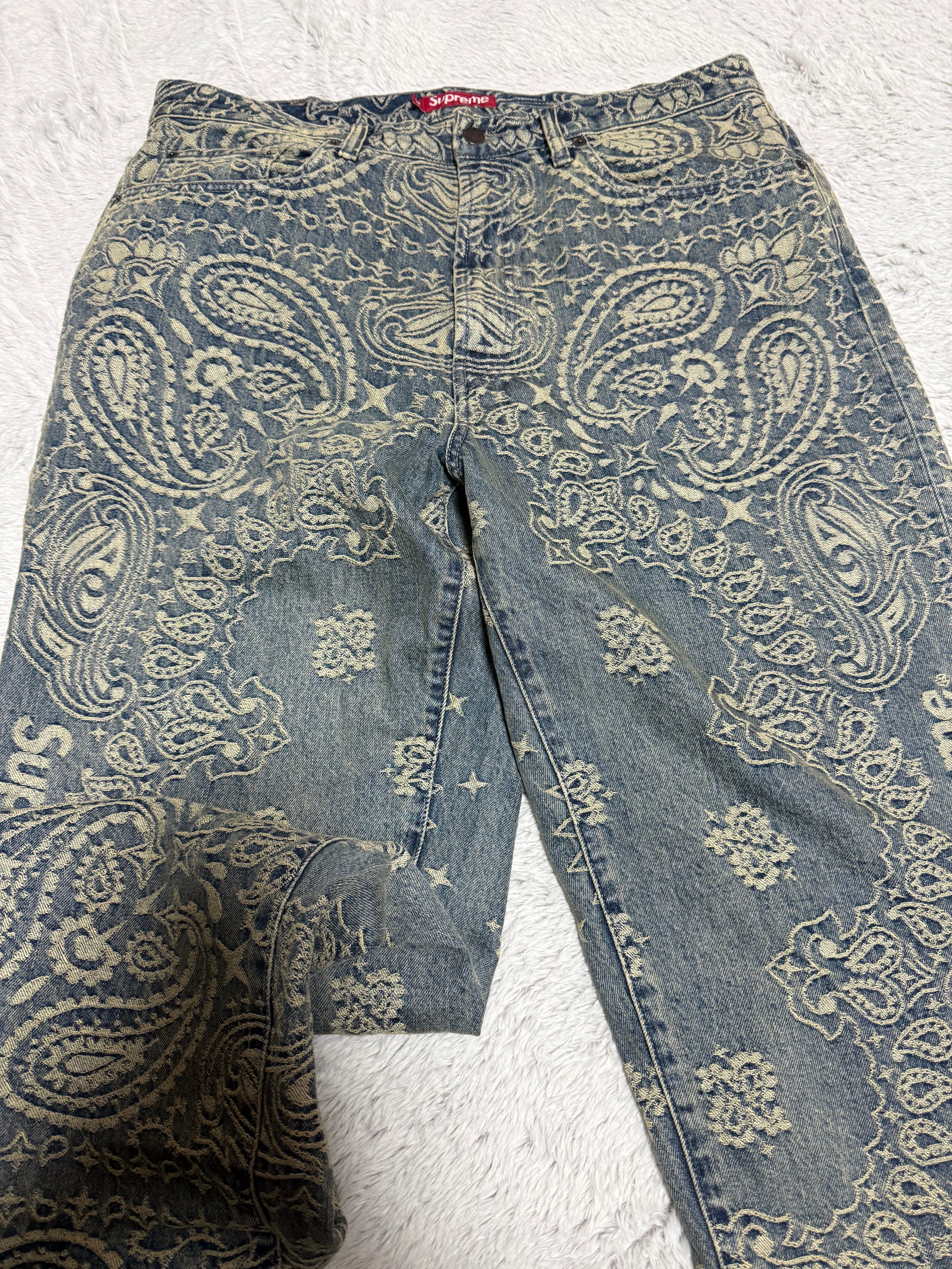 Supreme Bandana Jacquard Baggy Jean "Blue"
