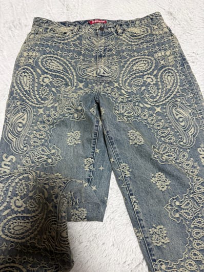 Supreme Bandana Jacquard Baggy Jean "Blue"