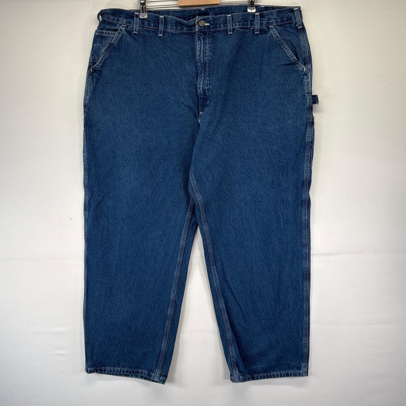 古着 カーハート Carhartt デニム パンツ ペインター ワンポイントロゴ 大きいサイズ 特大 ジーパン W48×L32  ブルー系 メンズ