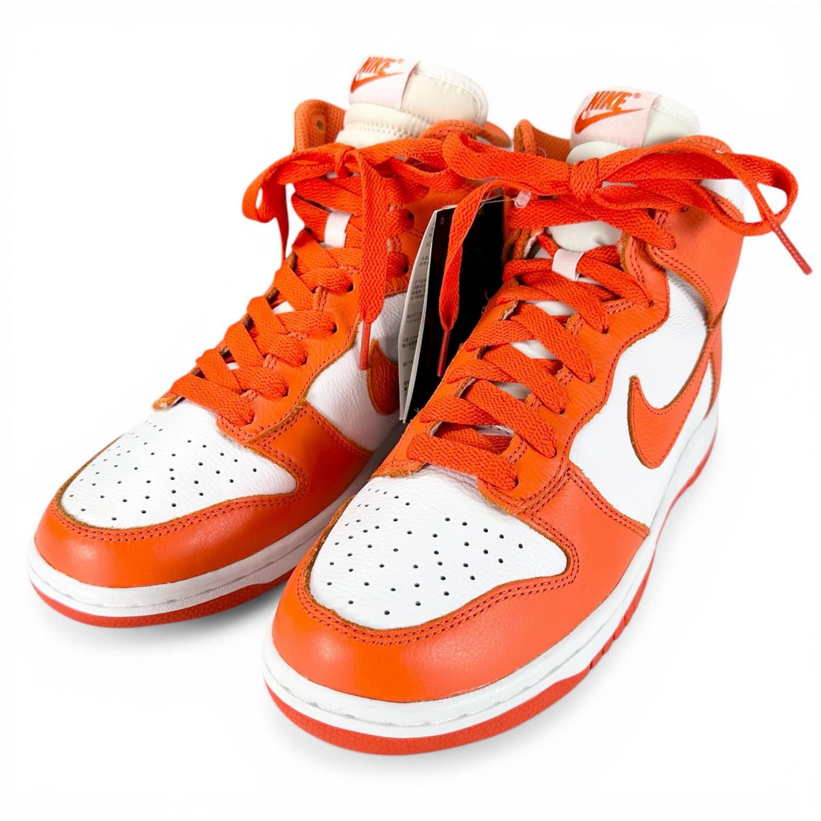 未使用品 ナイキ ハイカットスニーカー DUNK RETRO QS オレンジ 26cm 850477-101