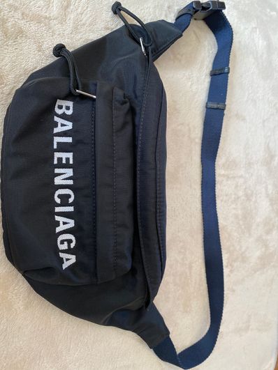 BALENCIAGA Wheel Beltpack "Navy"
