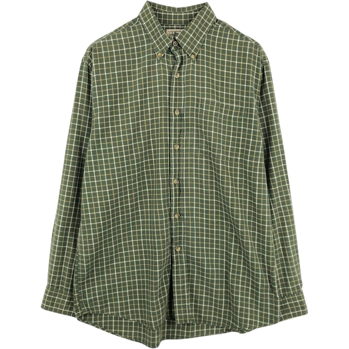 古着 エルエルビーン L.L.Bean 長袖 ボタンダウン ライトネルチェックシャツ メンズM相当/eaa675490