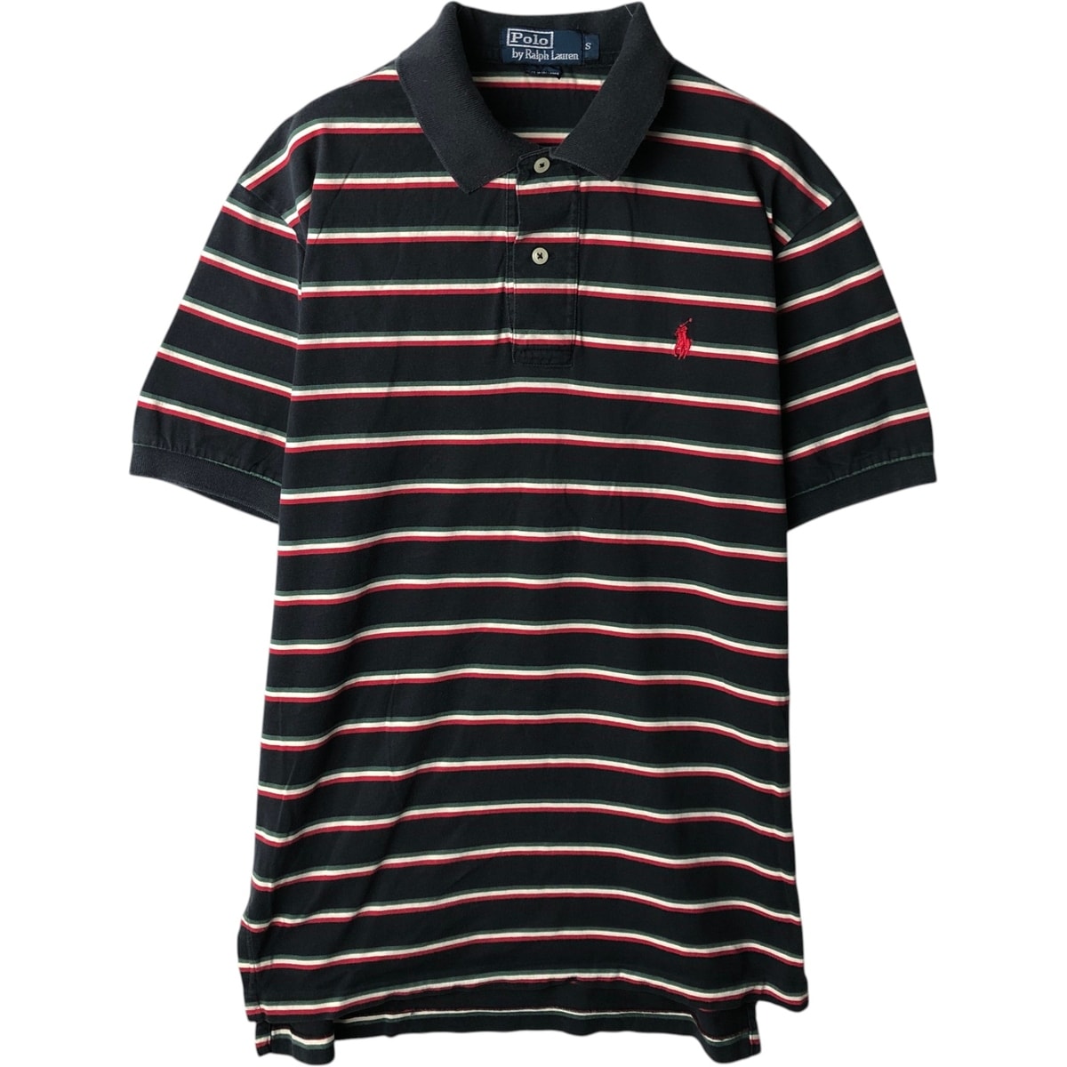 古着 ラルフローレン Ralph Lauren POLO by Ralph Lauren 半袖 ボーダー ポロシャツ メンズS相当/eaa635202