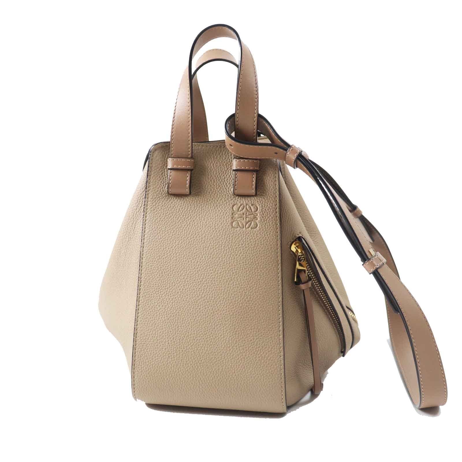 未使用品 ロエベ バッグ ハンモック スモール サンド A538S35X51