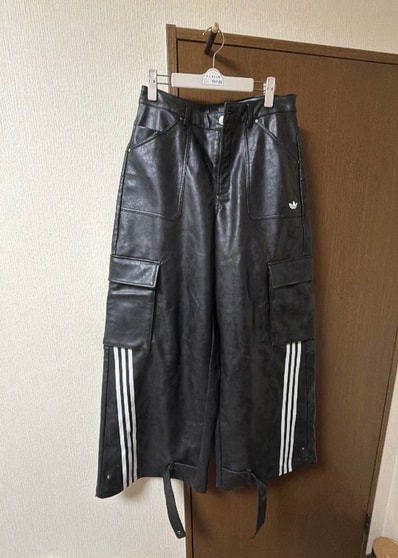 adidas Adilenium Season 3 Vintage Faux Leather Pants "Black"