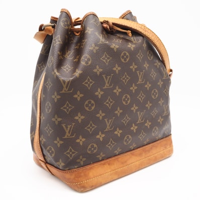 LOUIS VUITTON ルイ・ヴィトン モノグラム キャンバス ノエ M42224 ショルダーバッグ ブラウン コーティングキャンバス レザー レディース