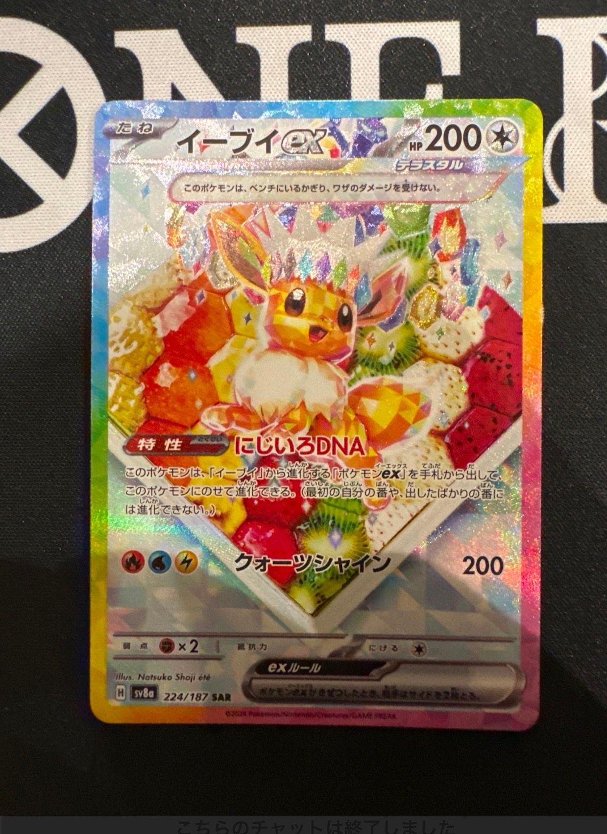 イーブイex SAR [SV8a 224/187](ハイクラスパック「テラスタルフェスex」)