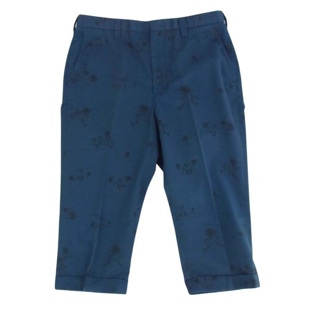 WACKO MARIA ワコマリア チノパンツ マーメイド柄 総柄 チノ パンツ ネイビー系 S【中古】