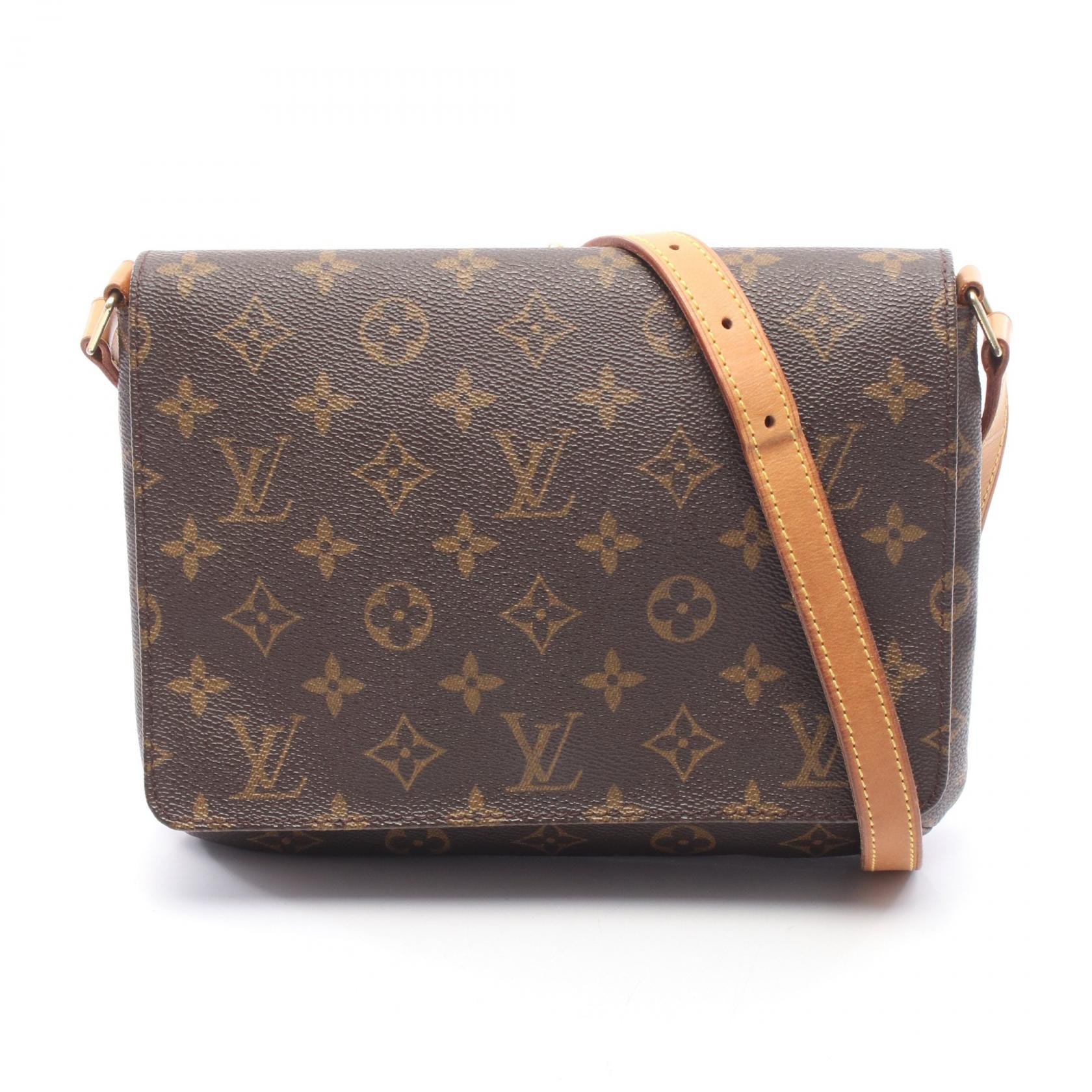 ルイ・ヴィトン LOUIS VUITTON ミュゼットタンゴ ショートストラップ モノグラム ショルダーバッグ バッグ PVCコーティングキャンバス レザー モノグラム レディース ブラウン系 M51257 【中古】