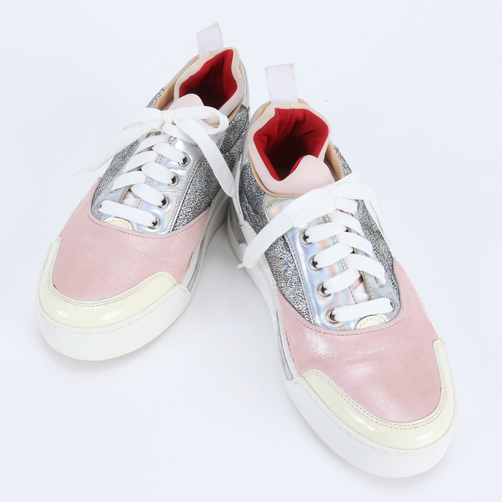 ■美品 クリスチャンルブタン 38スニーカー レザー