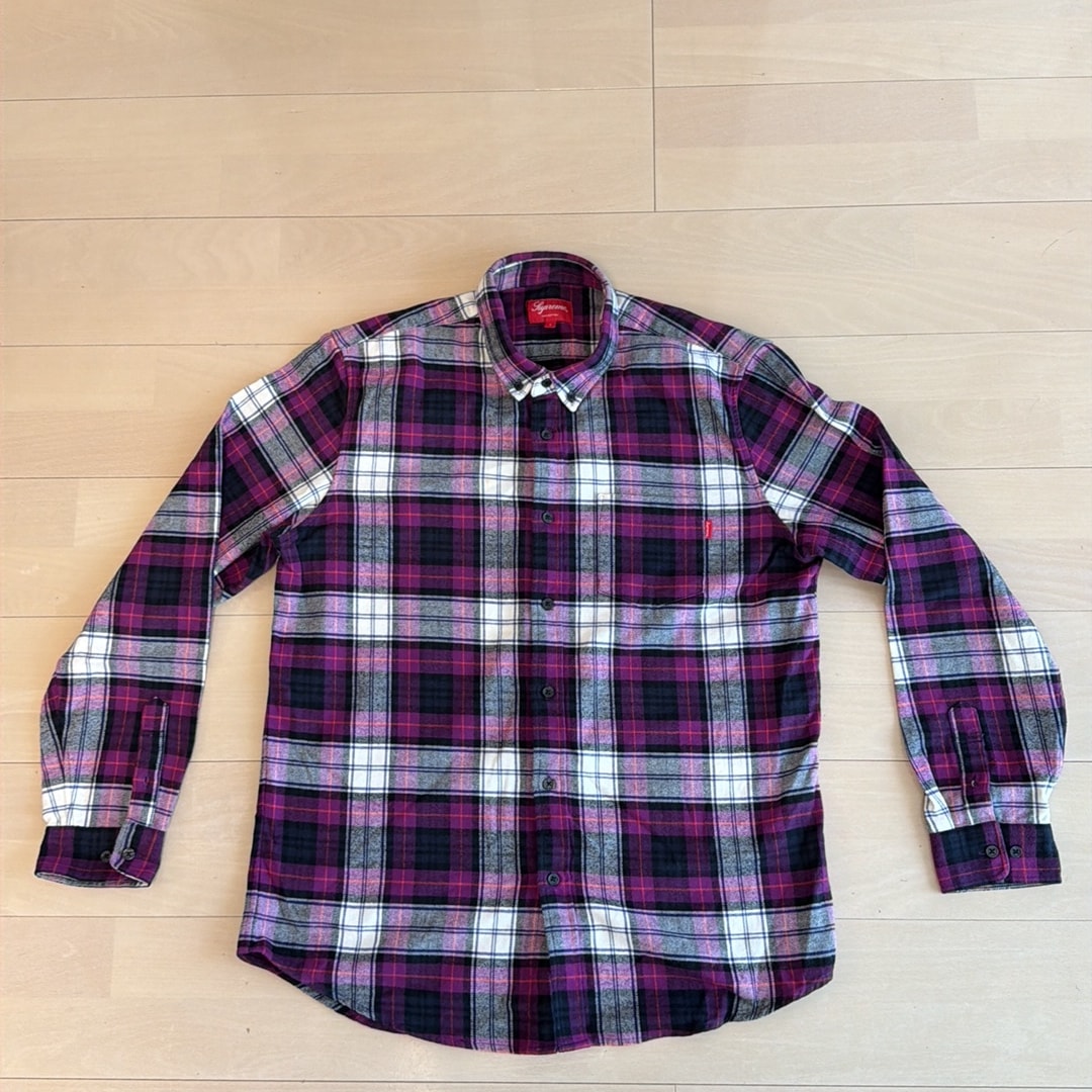 supreme チェック 長袖シャツ