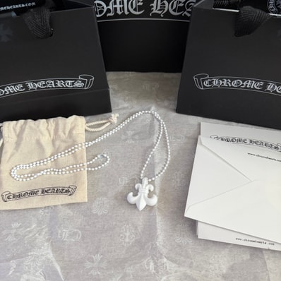 Chrome Hearts BS Fleur Silicone Rubber Necklace "White"