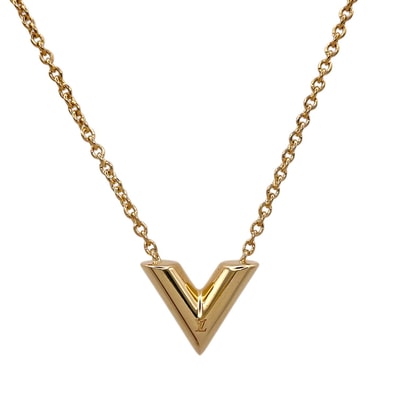 LOUIS VUITTON ルイ・ヴィトン エセンシャル V ネックレス
ペンダント メタル ゴールド レディース
【中古】