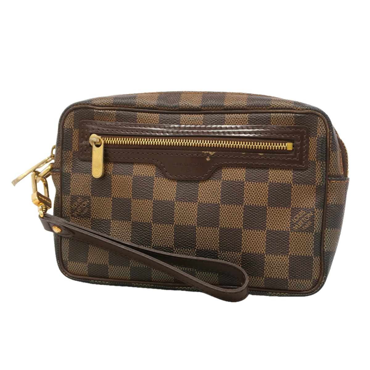 【6ia0492】ルイヴィトン クラッチバッグ ダミエ ポシェットビエマカオ N61739 エベヌ【中古】メンズ