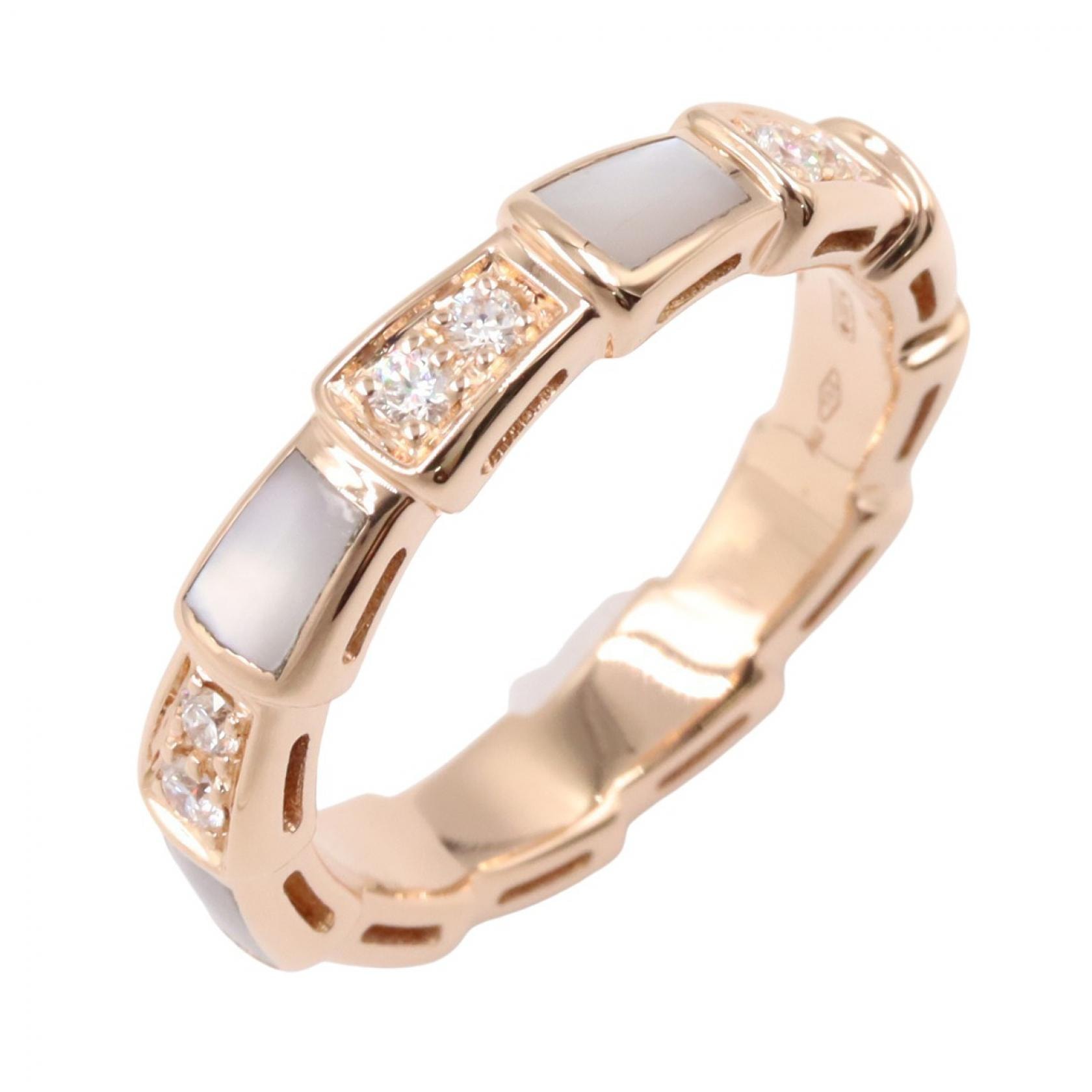 ブルガリ BVLGARI セルペンティ マザーオブパール ダイヤ リング リング・指輪 ジュエリー K18PG(ピンクゴールド) ダイヤモンド マザーオブパール レディース ゴールド系 / ホワイト系 / クリア系 【中古】