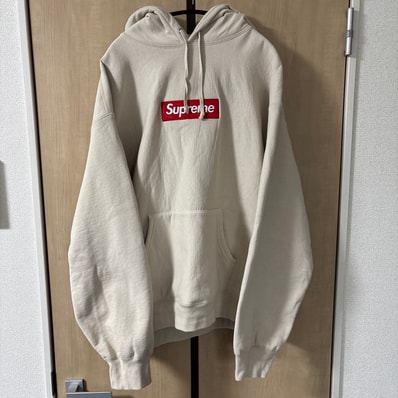 Supreme Box Logo Hooded Sweatshirt "Stone" (24FW)