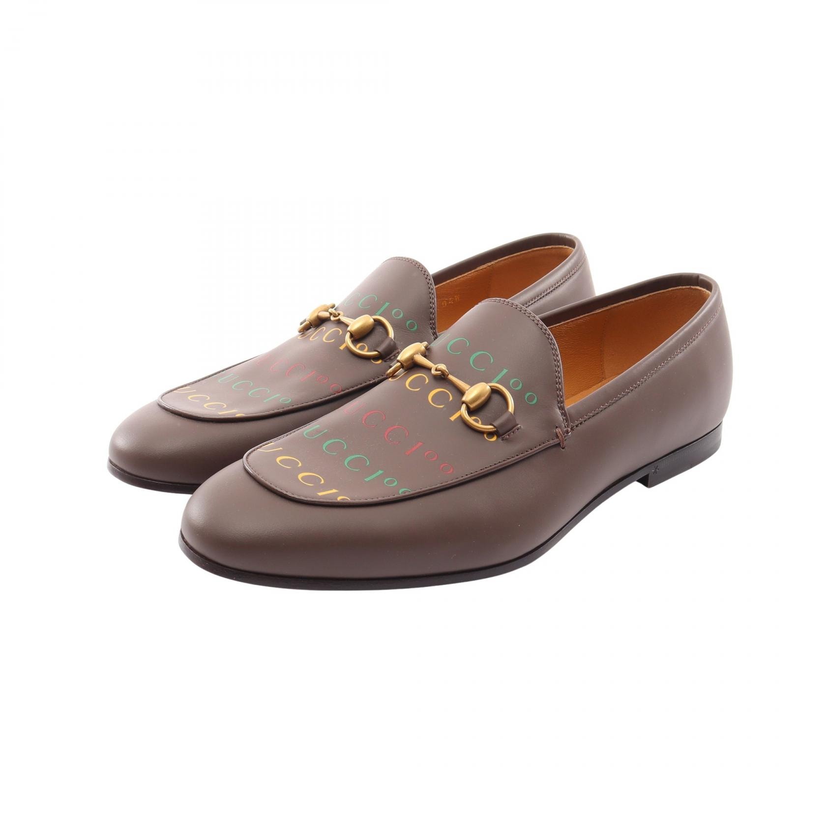 グッチ GUCCI ホースビット 100周年記念 ローファー 靴 レザー メンズ ブラウン系 / マルチカラー 677069 【中古】