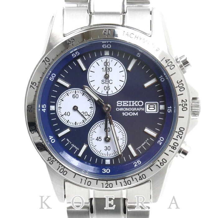 B (目立った傷や汚れなし)】SEIKO セイコー クロノグラフ 腕時計 電池